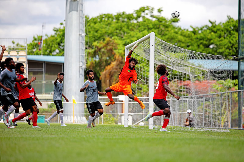 NCD FC goalkeeper flies. NSL. - A. Molen.